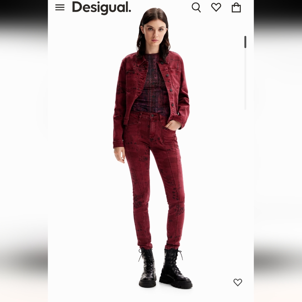 Desigual Push up Newspapet Skinny Jeans